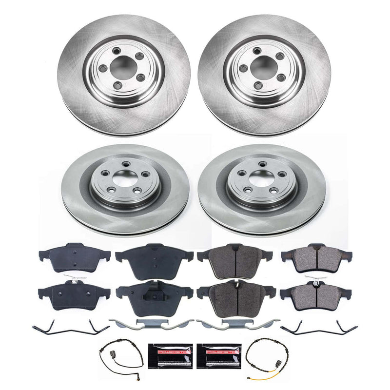 Power Stop KOE8891 - Front And Rear Z17 Evolution Pad And Autospecialty 1-Click OE Replacement Rotor Kit vehicle fitment brake part