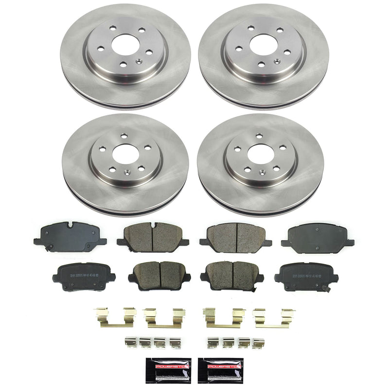 Power Stop KOE8898 - Front And Rear Z17 Evolution Pad And Autospecialty 1-Click OE Replacement Rotor Kit vehicle fitment brake part