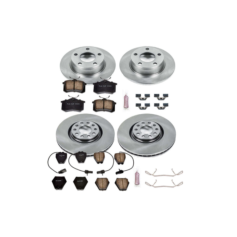 Power Stop KOE890 Autospecialty - 1-Click Daily Driver Brake Kits (Front And Rear) for 2000-2001 Audi A6 Quattro product image