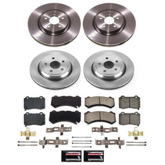 Power Stop KOE8903 - Front And Rear Z17 Evolution Pad And Autospecialty 1-Click OE Replacement Rotor Kit vehicle fitment brake part