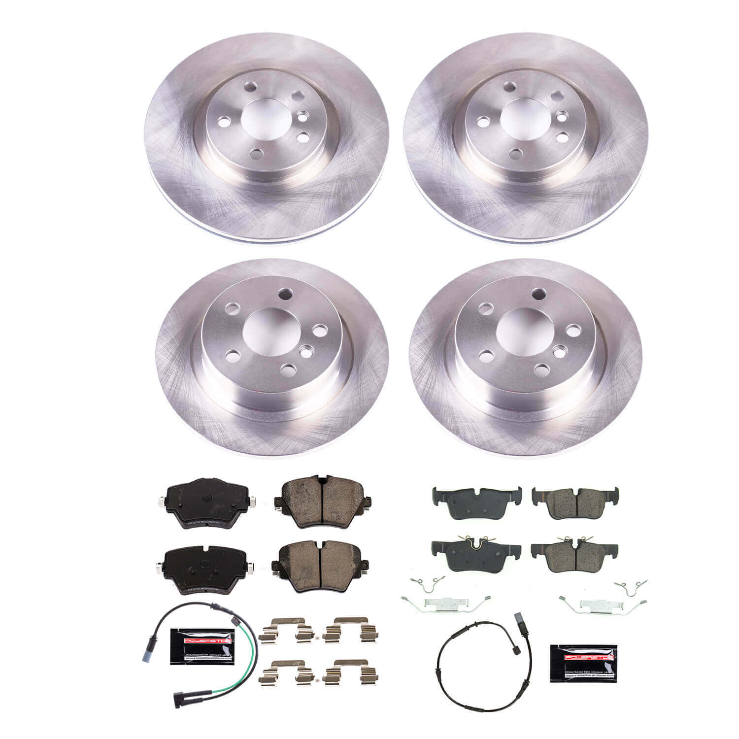 Power Stop KOE8909 Front And Rear Autospecialty 1-Click OE Replacement Pad And Rotor Kit for 2021-2024 MINI Cooper Countryman S, S ALL4 product image