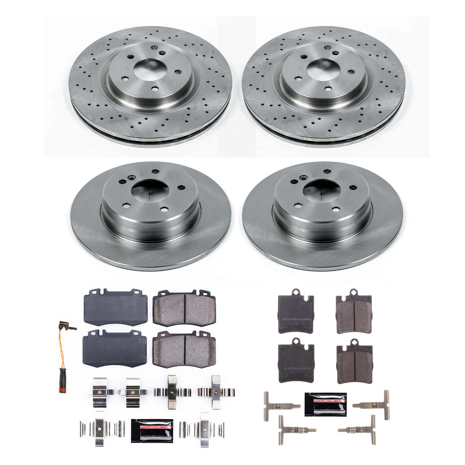 Power Stop KOE8913 Front And Rear Autospecialty 1-Click OE Replacement Pad And Rotor Kit for 2005-2006 Mercedes-Benz SLK350 product image