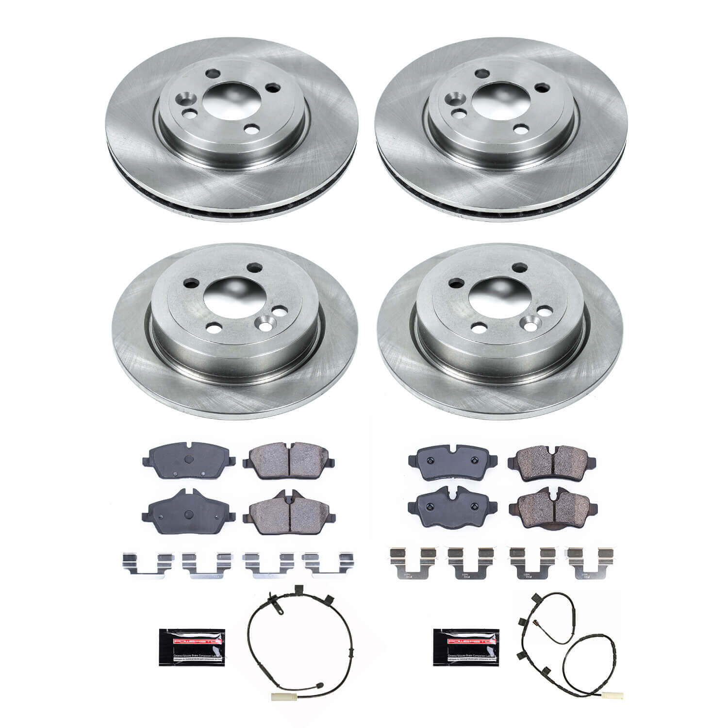 Power Stop KOE8914 Front And Rear Autospecialty 1-Click OE Replacement Pad And Rotor Kit for 2013 MINI Cooper Coupe product image