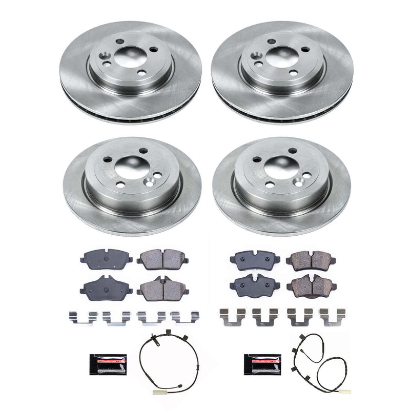 Power Stop KOE8914 Front And Rear Autospecialty 1-Click OE Replacement Pad And Rotor Kit for 2013 MINI Cooper Coupe product image