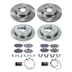 Power Stop KOE8915 Front And Rear Autospecialty 1-Click OE Replacement Pad And Rotor Kit for 2011 MINI Cooper S, S Clubman product image