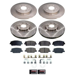 Power Stop KOE8918 - Front And Rear Z17 Evolution Pad And Autospecialty 1-Click OE Replacement Rotor Kit vehicle fitment brake part
