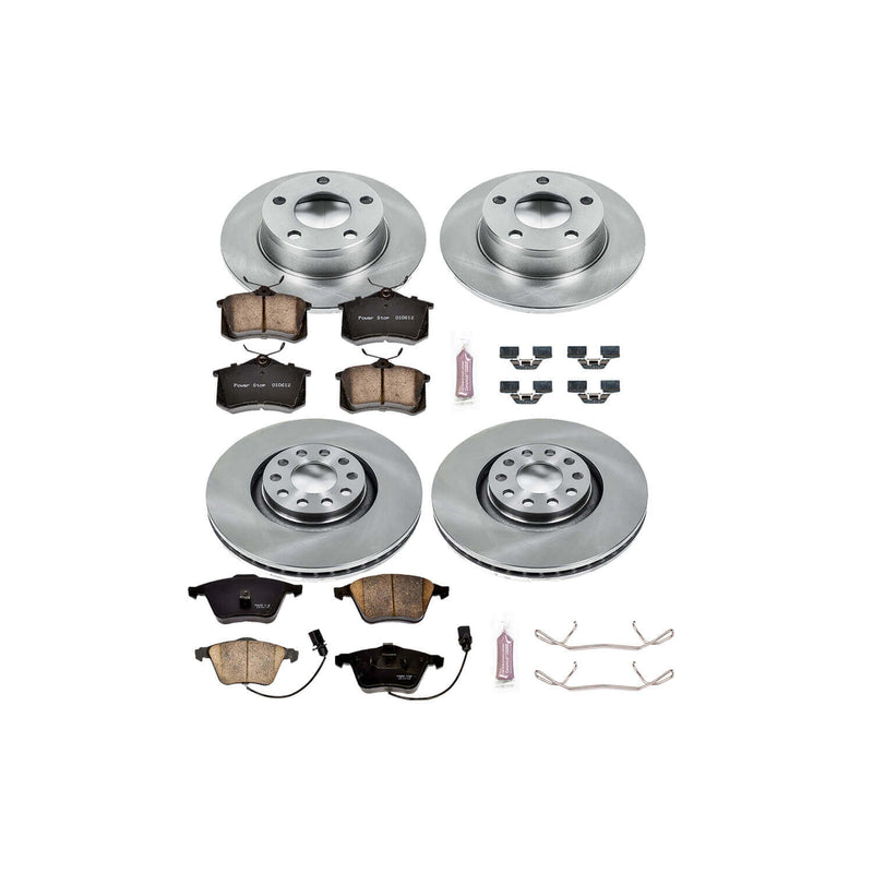 Power Stop KOE892 Autospecialty - 1-Click Daily Driver Brake Kits (Front And Rear) for 2001-2005 Audi Allroad Quattro product image