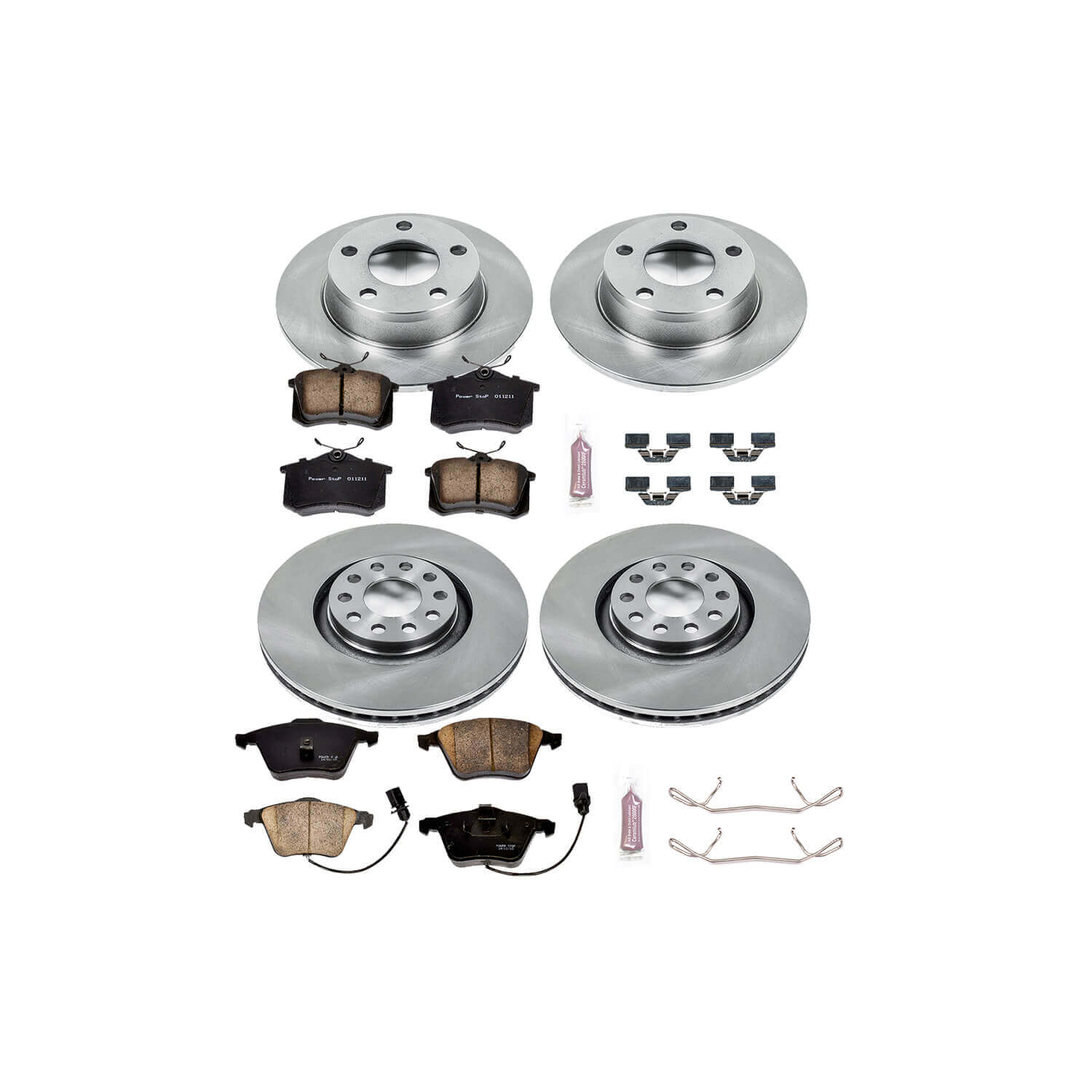 Power Stop KOE893 Autospecialty - 1-Click Daily Driver Brake Kits (Front And Rear) for 2002-2004 Audi A6 Quattro product image