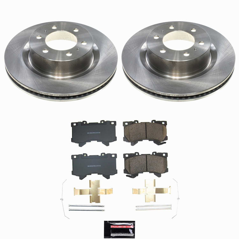 Power Stop KOE8932 Front Z17 Evolution Pad And Autospecialty 1-Click OE Replacement Rotor Kit for 2023-2024 Toyota Sequoia product image