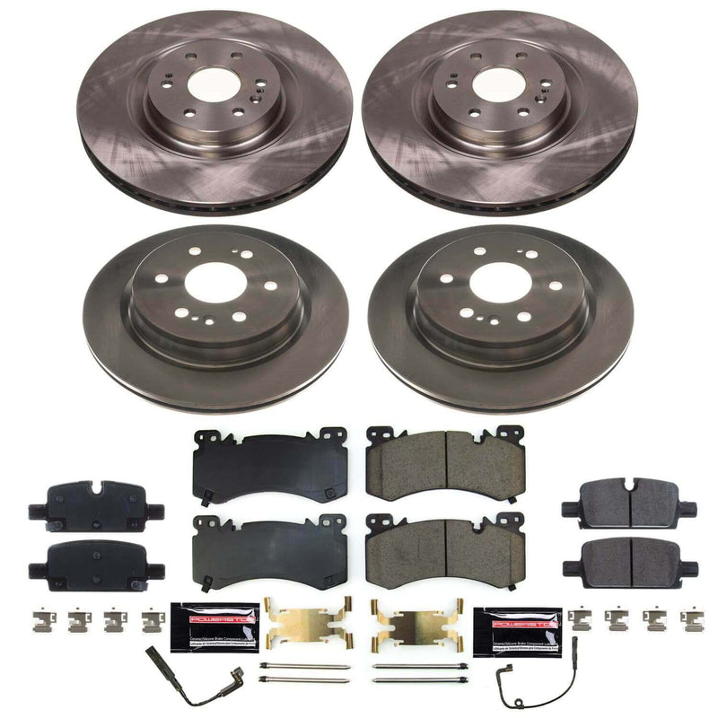 Power Stop KOE8939 - Front And Rear Z17 Evolution Pad And Autospecialty 1-Click OE Replacement Rotor Kit vehicle fitment brake part