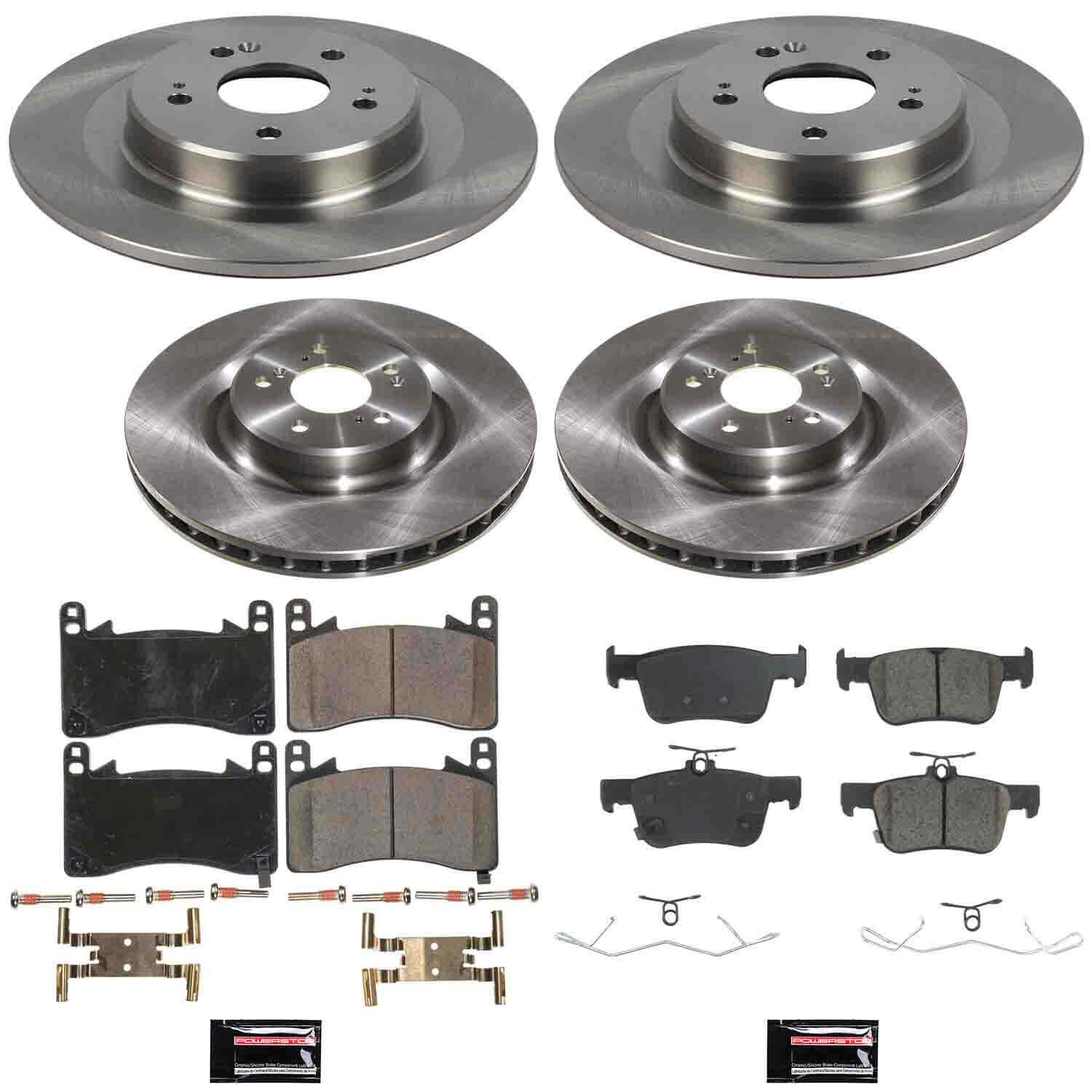 Power Stop KOE8945 Z17 Evolution Pad And Autospecialty 1-Click OE Replacement Rotor Kit for 2021-2022 Acura TLX Type S product image
