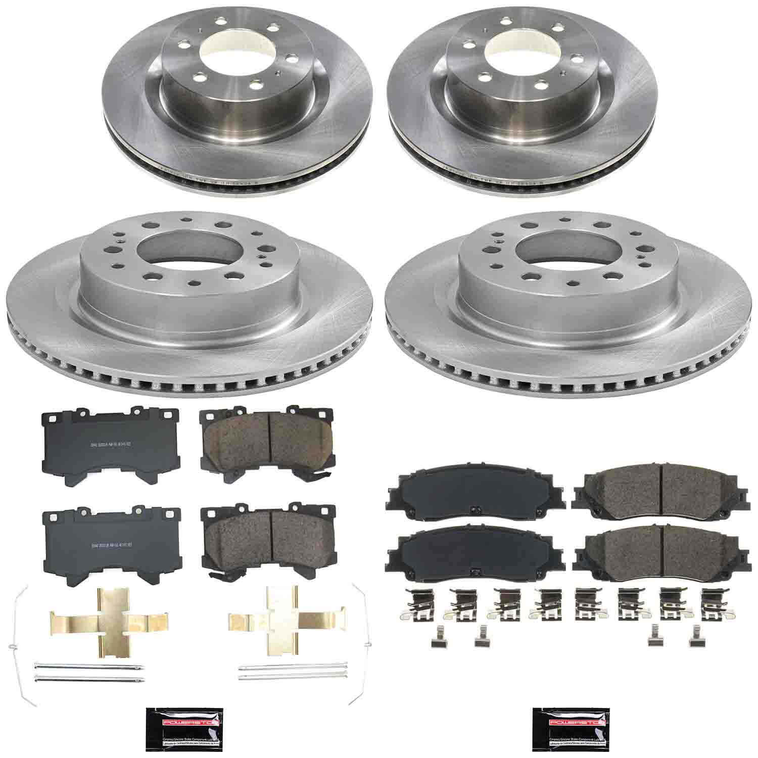 Power Stop KOE8946 Z17 Evolution Pad And Autospecialty 1-Click OE Replacement Rotor Kit for 2023-2024 Toyota Sequoia product image