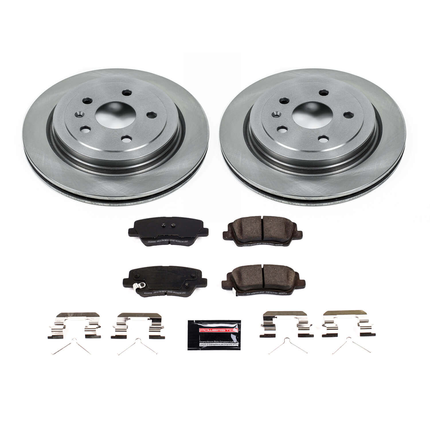 Power Stop KOE8965 Rear Autospecialty 1-Click OE Replacement Pad And Rotor Kit for 2019 Cadillac Cts Base, Luxury, Premium Luxury, Vsport, Vsport Premium Luxury product image