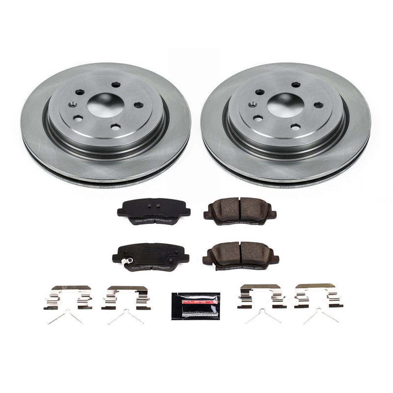 Power Stop KOE8965 Rear Autospecialty 1-Click OE Replacement Pad And Rotor Kit for 2019 Cadillac Cts Base, Luxury, Premium Luxury, Vsport, Vsport Premium Luxury product image