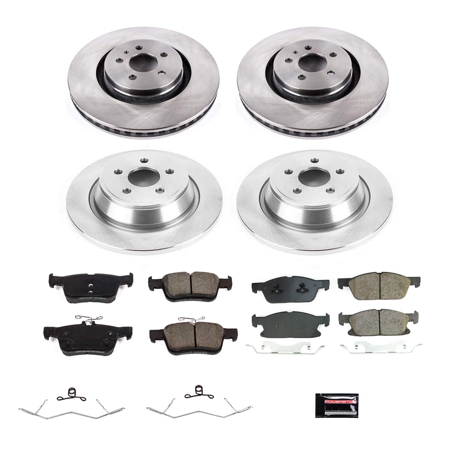 Power Stop KOE8975 - Front And Rear Autospecialty 1-Click OE Replacement Pad And Rotor Kit vehicle fitment brake part