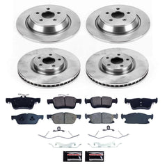 Power Stop KOE8976 - Front And Rear Z17 Evolution Pad And Autospecialty 1-Click OE Replacement Rotor Kit vehicle fitment brake part