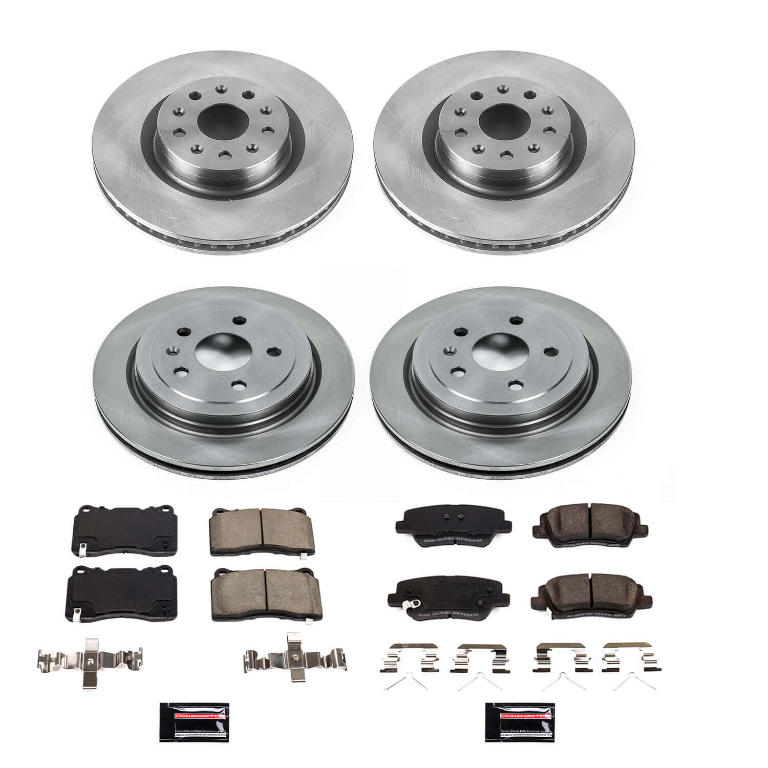 Power Stop KOE8977 Front And Rear Autospecialty 1-Click OE Replacement Pad And Rotor Kit for 2019 Cadillac Cts Vsport, Vsport Premium Luxury product image