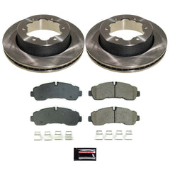 Power Stop KOE8981 Rear Z17 Evolution Pad And Autospecialty 1-Click OE Replacement Rotor Kit for 2020-2024 Ford TRANSIT-350 HD product image