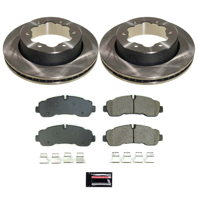 Power Stop KOE8981 Rear Z17 Evolution Pad And Autospecialty 1-Click OE Replacement Rotor Kit for 2020-2024 Ford TRANSIT-350 HD product image
