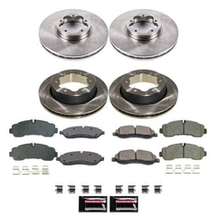 Power Stop KOE8982 Front And Rear Z17 Evolution Pad And Autospecialty 1-Click OE Replacement Rotor Kit for 2020-2024 Ford TRANSIT-350 HD product image