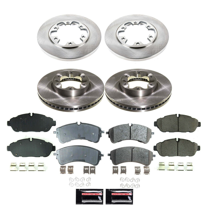 Power Stop KOE8983 Front And Rear Z17 Evolution Pad And Autospecialty 1-Click OE Replacement Rotor Kit for 2020-2024 Ford TRANSIT-350 HD product image