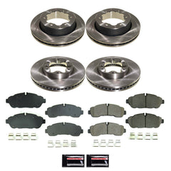 Power Stop KOE8984 Front And Rear Z17 Evolution Pad And Autospecialty 1-Click OE Replacement Rotor Kit for 2020-2024 Ford TRANSIT-350 HD product image