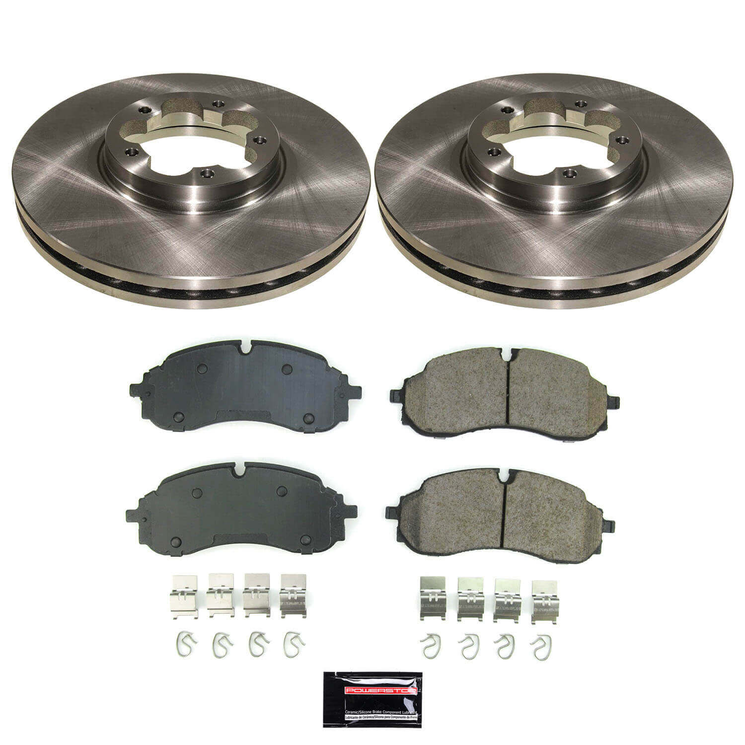 Power Stop KOE8985 Front Z17 Evolution Pad And Autospecialty 1-Click OE Replacement Rotor Kit for 2022-2024 Ford E-Transit product image