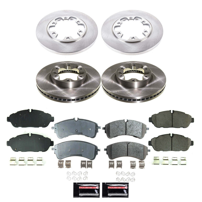 Power Stop KOE8998 Front And Rear Z17 Evolution Pad And Autospecialty 1-Click OE Replacement Rotor Kit for 2021-2024 Ford TRANSIT-150 product image
