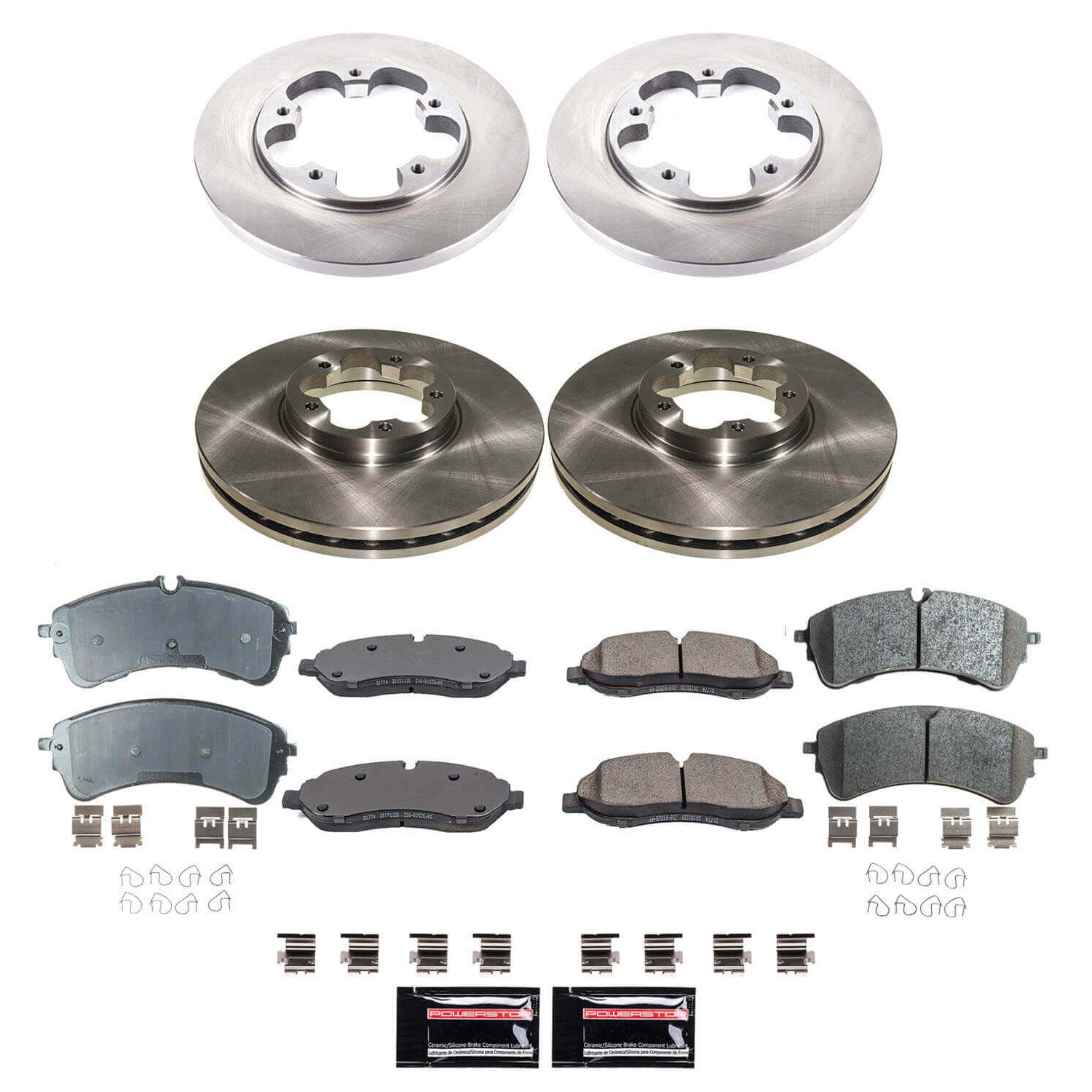 Power Stop KOE8999 Front And Rear Z17 Evolution Pad And Autospecialty 1-Click OE Replacement Rotor Kit for 2020 Ford TRANSIT-150 product image