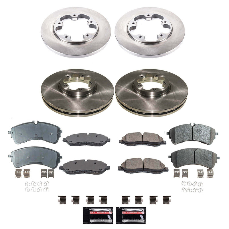 Power Stop KOE8999 Front And Rear Z17 Evolution Pad And Autospecialty 1-Click OE Replacement Rotor Kit for 2020 Ford TRANSIT-150 product image