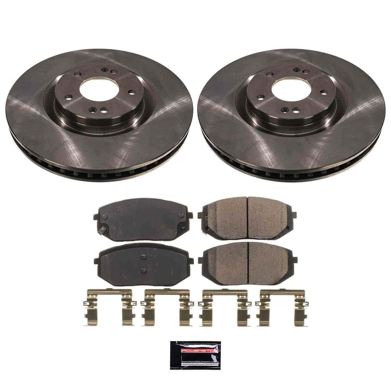 Power Stop KOE9008 Front Z17 Evolution Pad And Autospecialty 1-Click OE Replacement Rotor Kit for 2022-2024 Hyundai Tucson product image