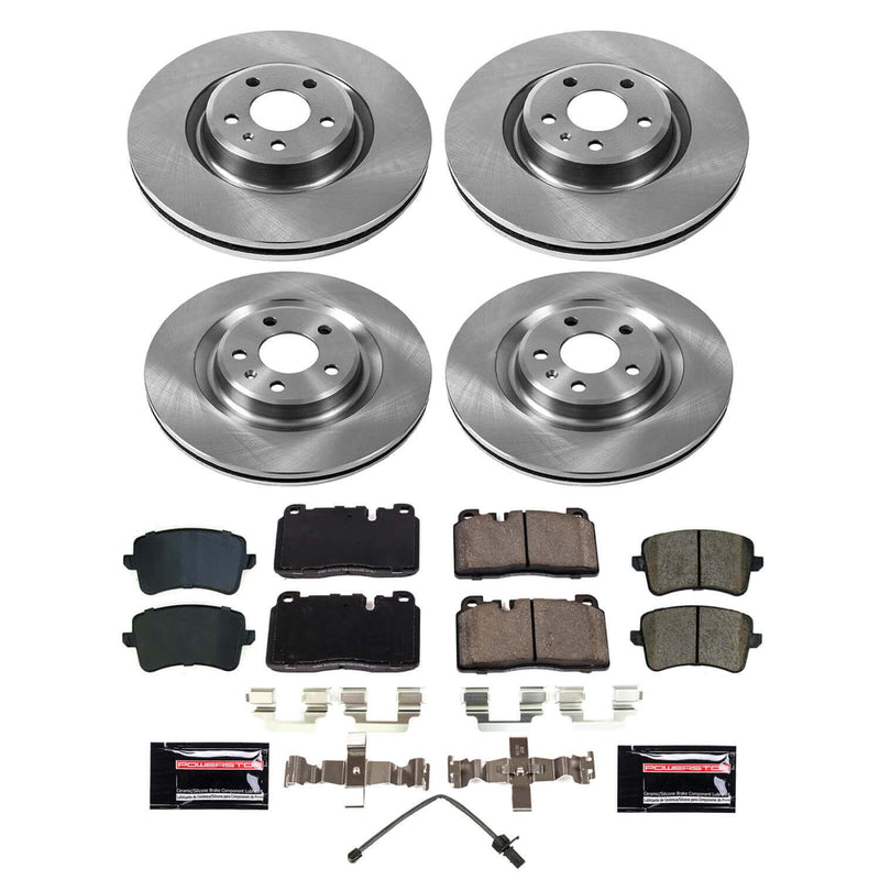 Power Stop KOE9026 - Front And Rear Z17 Evolution Pad And Autospecialty 1-Click OE Replacement Rotor Kit vehicle fitment brake part
