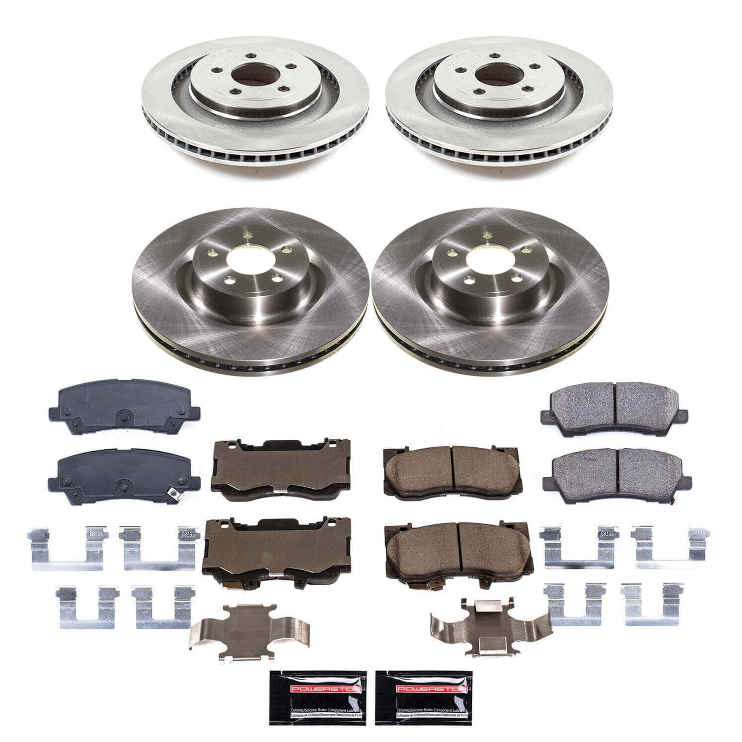 Power Stop KOE9030 Front And Rear Z17 Evolution Pad And Autospecialty 1-Click OE Replacement Rotor Kit for 2021-2023 Ford Mustang Ecoboost, Ecoboost Premium, GT, GT Premium, Mach 1 product image