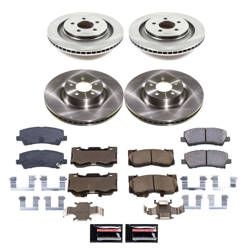 Power Stop KOE9030 Front And Rear Z17 Evolution Pad And Autospecialty 1-Click OE Replacement Rotor Kit for 2021-2023 Ford Mustang Ecoboost, Ecoboost Premium, GT, GT Premium, Mach 1 product image