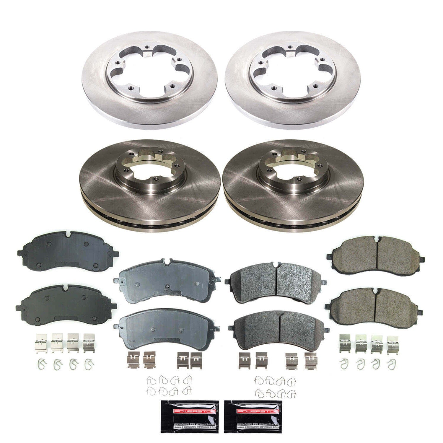 Power Stop KOE9056 Front And Rear Z17 Evolution Pad And Autospecialty 1-Click OE Replacement Rotor Kit for 2022-2024 Ford TRANSIT-150 product image