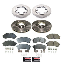 Power Stop KOE9056 Front And Rear Z17 Evolution Pad And Autospecialty 1-Click OE Replacement Rotor Kit for 2022-2024 Ford TRANSIT-150 product image