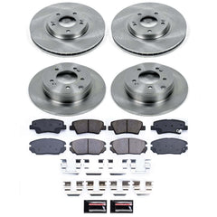Power Stop KOE9061 - Front And Rear Z17 Evolution Pad And Autospecialty 1-Click OE Replacement Rotor Kit vehicle fitment brake part