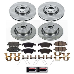 Power Stop KOE9063 - Front And Rear Z17 Evolution Pad And Autospecialty 1-Click OE Replacement Rotor Kit vehicle fitment brake part