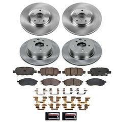 Power Stop KOE9065 - Front And Rear Z17 Evolution Pad And Autospecialty 1-Click OE Replacement Rotor Kit vehicle fitment brake part