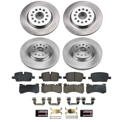Power Stop KOE9092 - Front And Rear Z17 Evolution Pad And Autospecialty 1-Click OE Replacement Rotor Kit vehicle fitment brake part