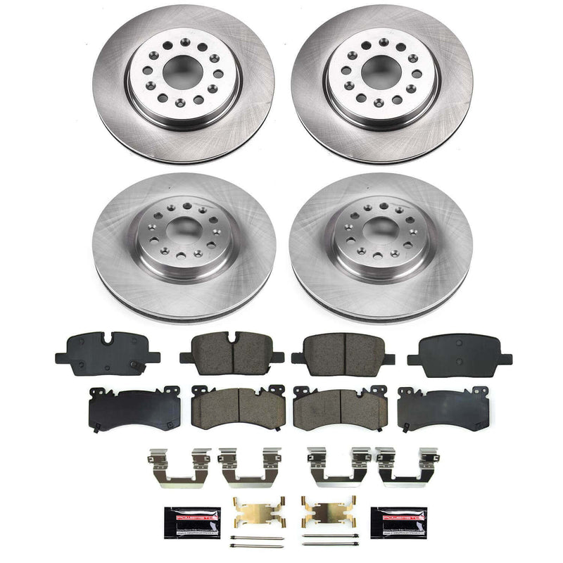 Power Stop KOE9092 - Front And Rear Z17 Evolution Pad And Autospecialty 1-Click OE Replacement Rotor Kit vehicle fitment brake part