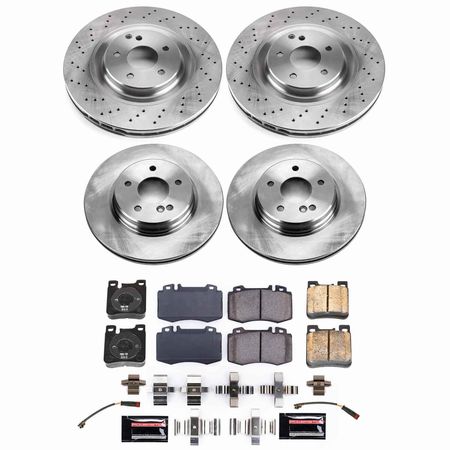 Power Stop KOE9094 - Front And Rear Z17 Evolution Pad And Autospecialty 1-Click OE Replacement Rotor Kit vehicle fitment brake part