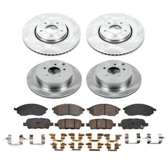 Power Stop KOE9135 - Front And Rear Z17 Evolution Pad And Autospecialty 1-Click OE Replacement Rotor Kit vehicle fitment brake part