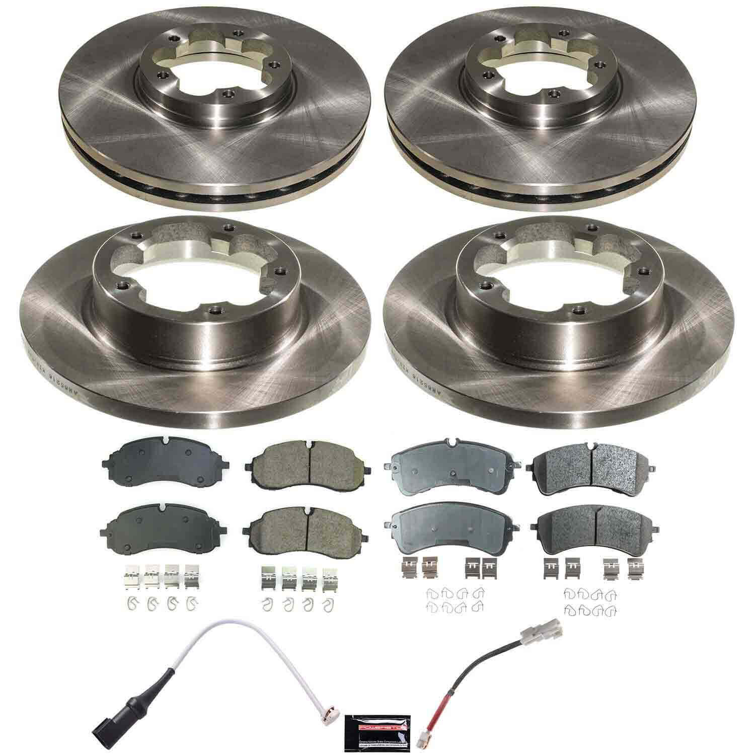 Power Stop KOE9156 Front And Rear Z17 Evolution Pad And Autospecialty 1-Click OE Replacement Rotor Kit for 2022-2024 Ford E-Transit product image