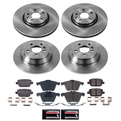 Power Stop KOE9157 - Front And Rear Z17 Evolution Pad And Autospecialty 1-Click OE Replacement Rotor Kit vehicle fitment brake part