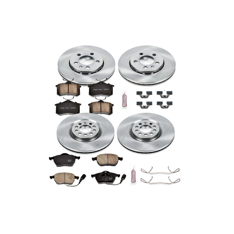 Power Stop KOE916 Autospecialty - 1-Click Daily Driver Brake Kits (Front And Rear) for 2000-2006 Audi TT Quattro product image