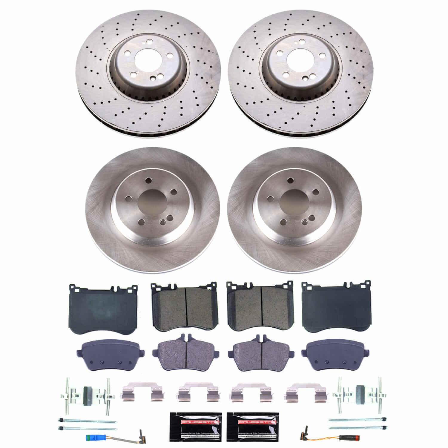 Power Stop KOE9160 - Front And Rear Z17 Evolution Pad And Autospecialty 1-Click OE Replacement Rotor Kit vehicle fitment brake part