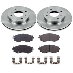 Power Stop KOE9172 - Front Z17 Evolution Pad And Autospecialty 1-Click OE Replacement Rotor Kit vehicle fitment brake part