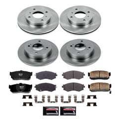 Power Stop KOE9173 - Front And Rear Z17 Evolution Pad And Autospecialty 1-Click OE Replacement Rotor Kit vehicle fitment brake part