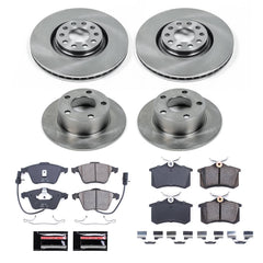Power Stop KOE9175 - Front And Rear Z17 Evolution Pad And Autospecialty 1-Click OE Replacement Rotor Kit vehicle fitment brake part
